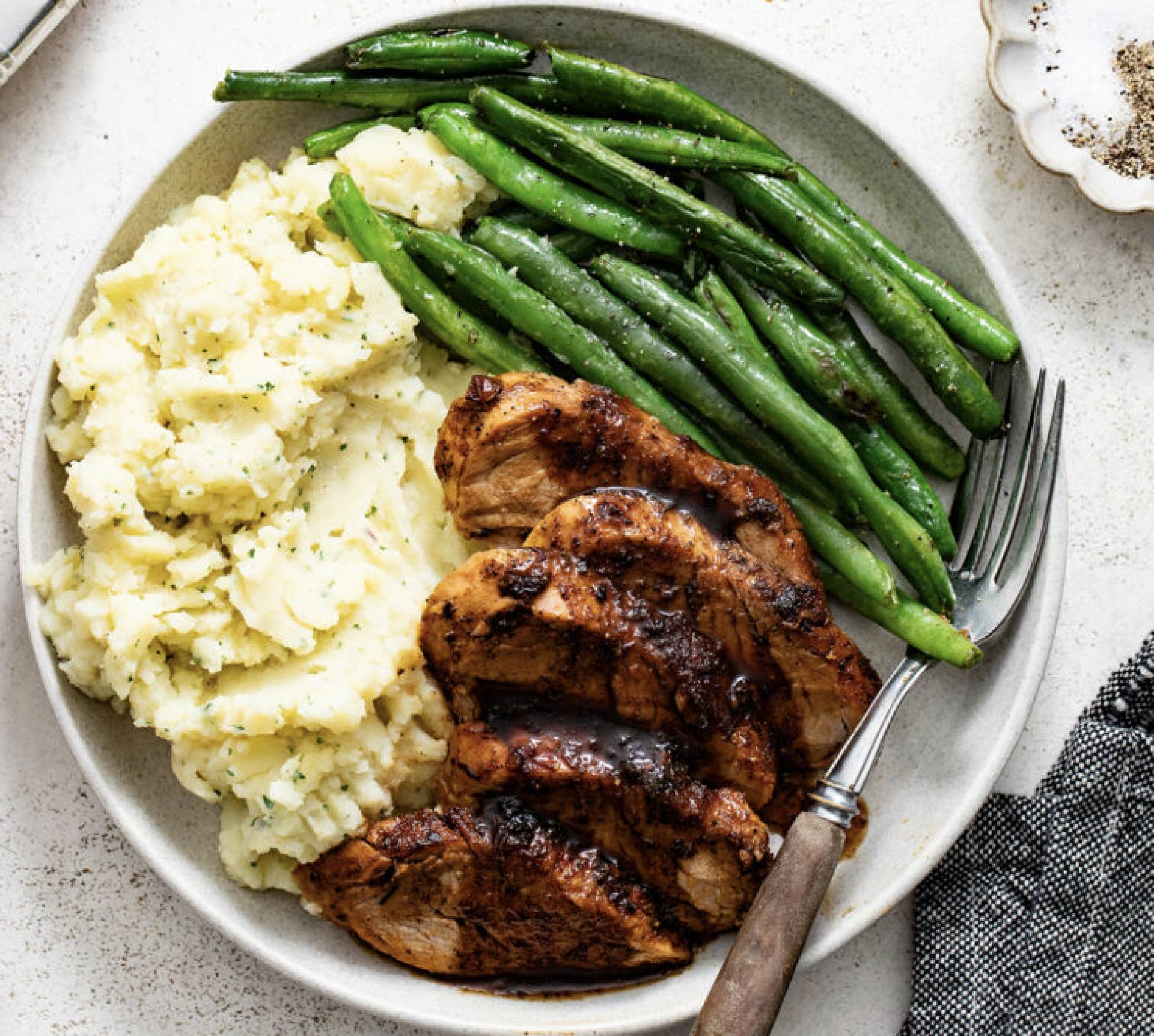 Pork Tenderloin with Mashed Potatoes & Gravy