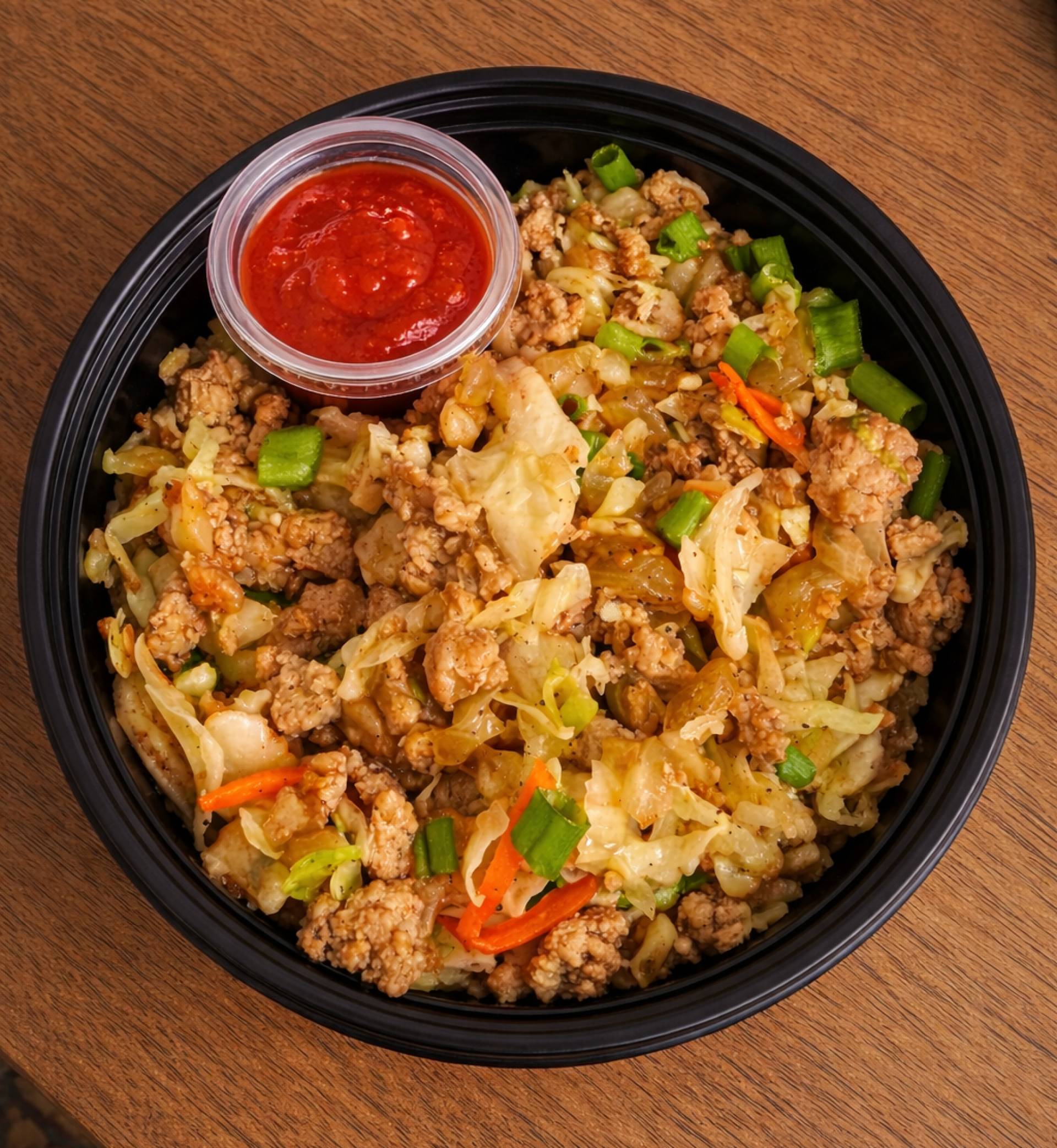 Egg Roll in a Bowl w/ Sweet Sriracha Sauce